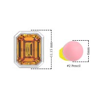 Bezel-Set Emerald Cut Stud Earrings