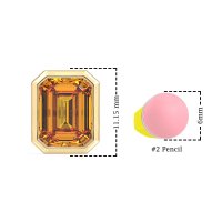 Bezel-Set Emerald Cut Stud Earrings