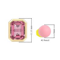 Bezel-Set Emerald Cut Stud Earrings