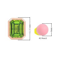 Bezel-Set Emerald Cut Stud Earrings