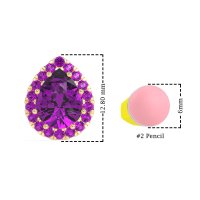 Classic Pear shape Halo Stud Earrings