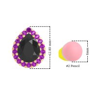 Classic Pear shape Halo Stud Earrings