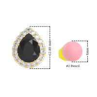 Classic Pear shape Halo Stud Earrings