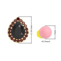 Classic Pear shape Halo Stud Earrings