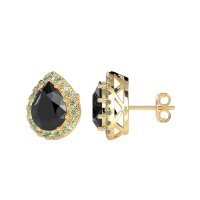 Classic Pear shape Halo Stud Earrings
