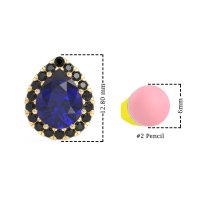 Classic Pear shape Halo Stud Earrings