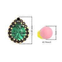 Classic Pear shape Halo Stud Earrings