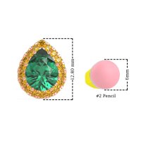 Classic Pear shape Halo Stud Earrings