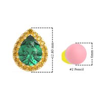 Classic Pear shape Halo Stud Earrings