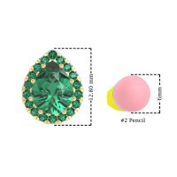 Classic Pear shape Halo Stud Earrings