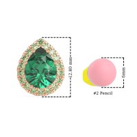 Classic Pear shape Halo Stud Earrings