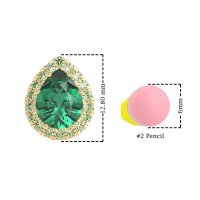 Classic Pear shape Halo Stud Earrings