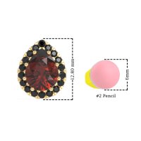 Classic Pear shape Halo Stud Earrings