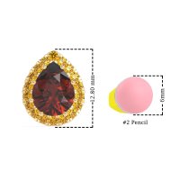 Classic Pear shape Halo Stud Earrings