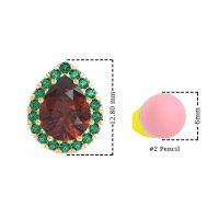 Classic Pear shape Halo Stud Earrings