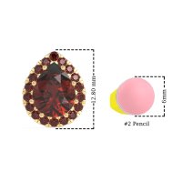 Classic Pear shape Halo Stud Earrings