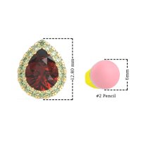 Classic Pear shape Halo Stud Earrings