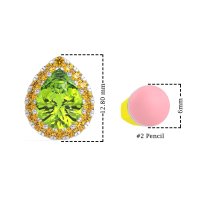 Classic Pear shape Halo Stud Earrings