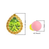 Classic Pear shape Halo Stud Earrings