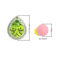 Classic Pear shape Halo Stud Earrings