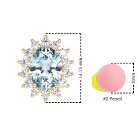 Princess Diana Oval Halo Earrings