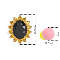 Princess Diana Oval Halo Earrings