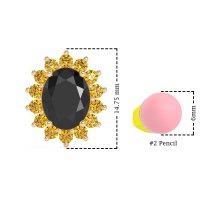 Princess Diana Oval Halo Earrings
