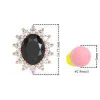 Princess Diana Oval Halo Earrings