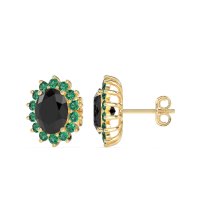 Princess Diana Oval Halo Earrings