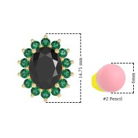 Princess Diana Oval Halo Earrings