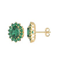 Princess Diana Oval Halo Earrings