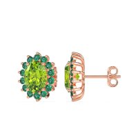 Princess Diana Oval Halo Earrings