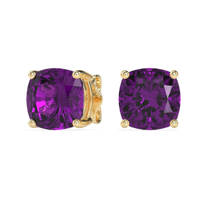 8mm Cushion Cut Stud Earrings