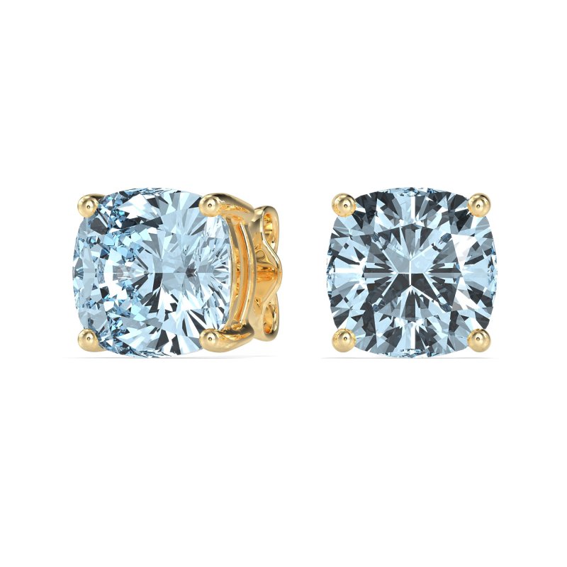 8mm Cushion Cut Stud Earrings