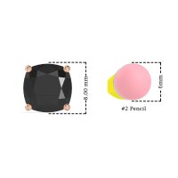 8mm Cushion Cut Stud Earrings