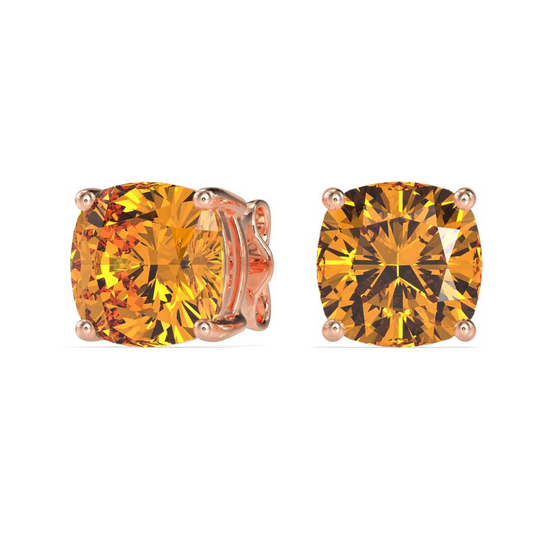 8mm Cushion Cut Stud Earrings