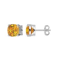 8mm Cushion Cut Stud Earrings