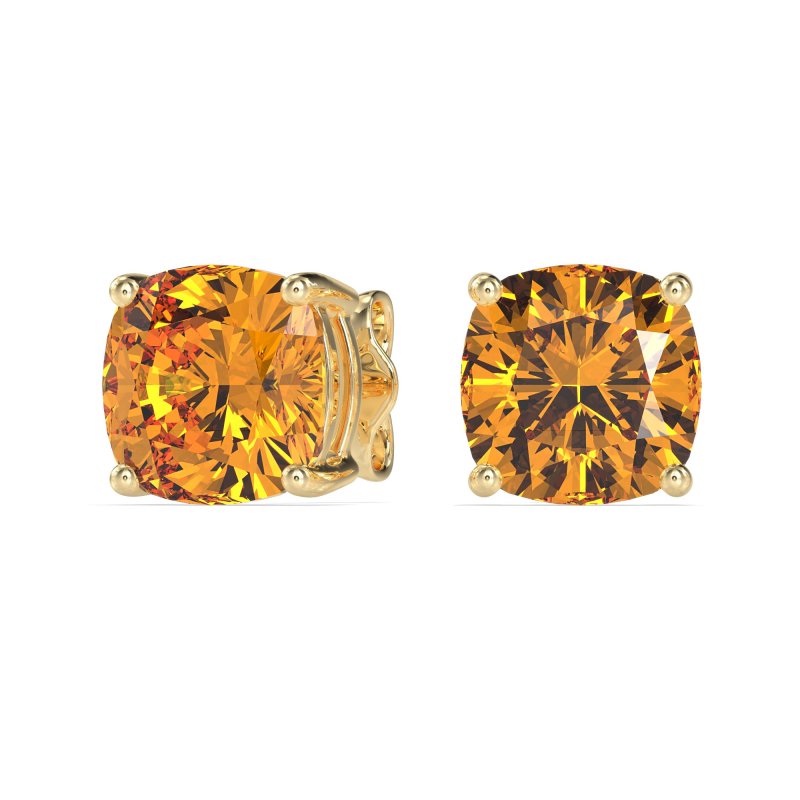 8mm Cushion Cut Stud Earrings