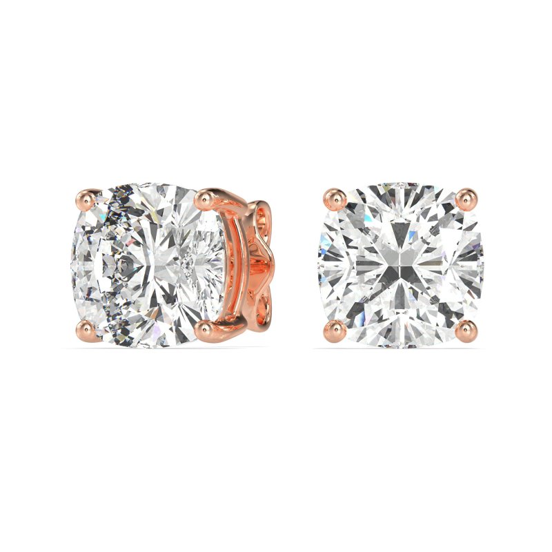 8mm Cushion Cut Stud Earrings