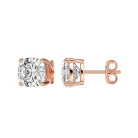 8mm Cushion Cut Stud Earrings