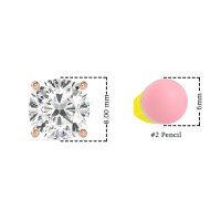 8mm Cushion Cut Stud Earrings