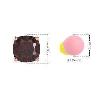 8mm Cushion Cut Stud Earrings