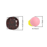 8mm Cushion Cut Stud Earrings