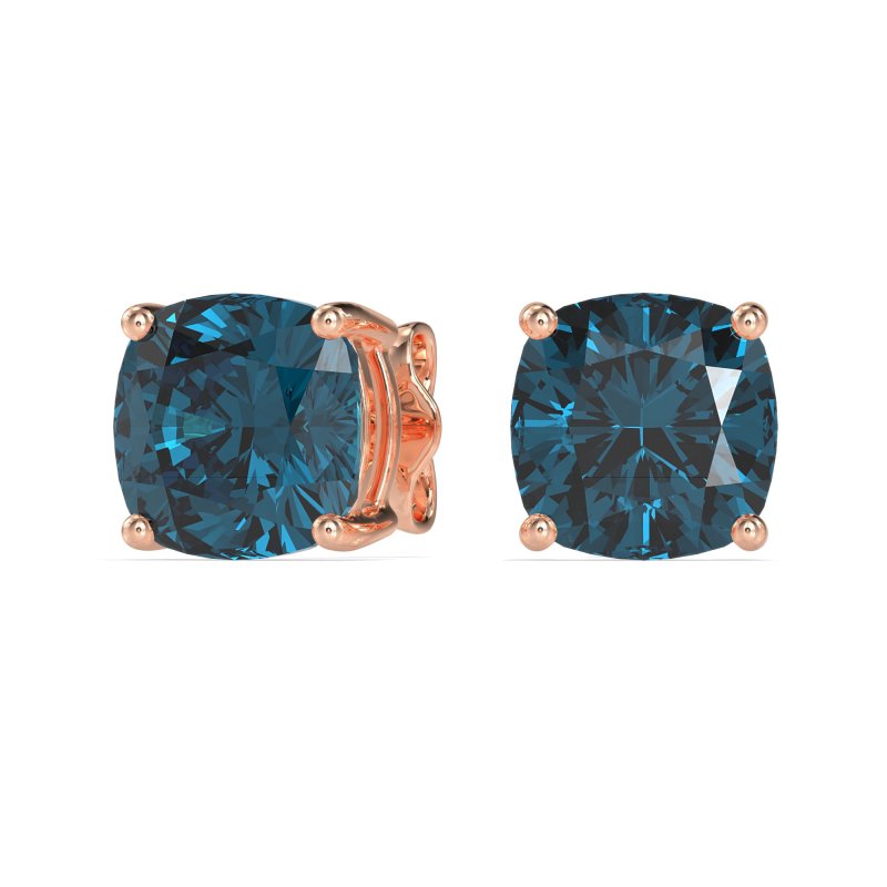 8mm Cushion Cut Stud Earrings