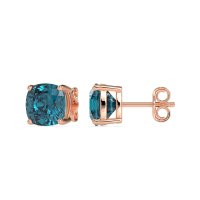 8mm Cushion Cut Stud Earrings