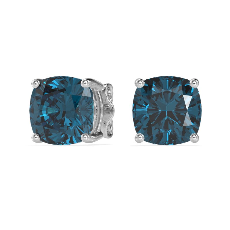 8mm Cushion Cut Stud Earrings