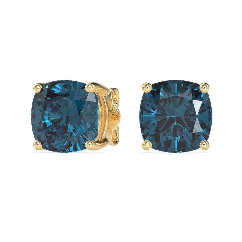 8mm Cushion Cut Stud Earrings