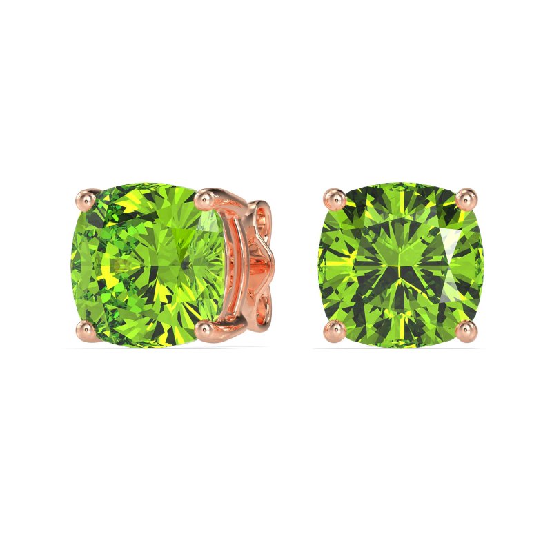 8mm Cushion Cut Stud Earrings