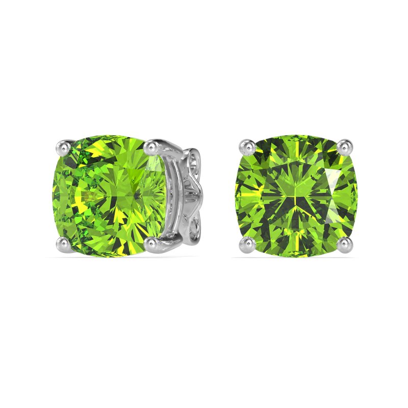 8mm Cushion Cut Stud Earrings