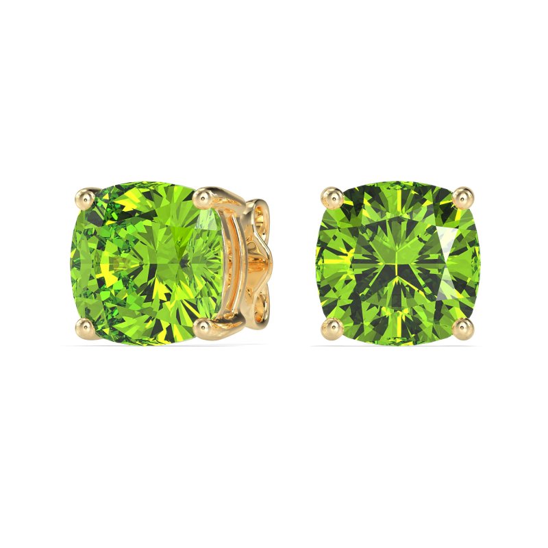 8mm Cushion Cut Stud Earrings